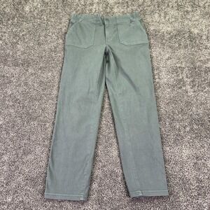 32 Degree Heat Pants Womens Small Green Chino Straight Stretch Elastic Waist